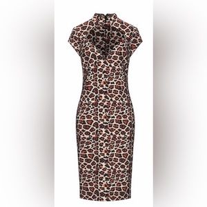 Babylon Italian Leopard Print Dress